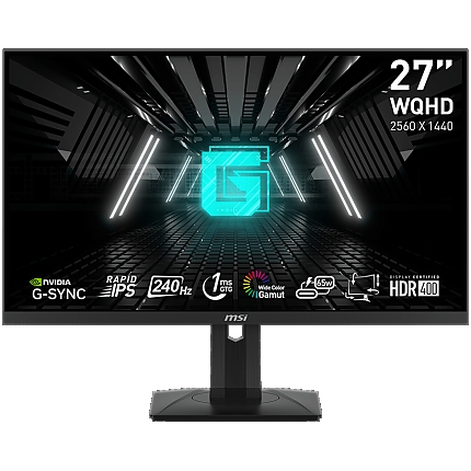 MSI G321Q Gaming Monitor, 27" 240Hz, WQHD (2560x1440) 16:9, Rapid IPS Anti-glare, 1ms, 400nits, 1000:1, 178°/178°, G-Sync, Adjustable Stand, 1x DP, 2x HDMI, 1xUSB Type-C, 3Y Warranty