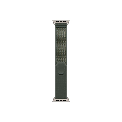 Apple Watch 49mm Loop: Green Trail Loop - S/M - Natural Titanium Finish