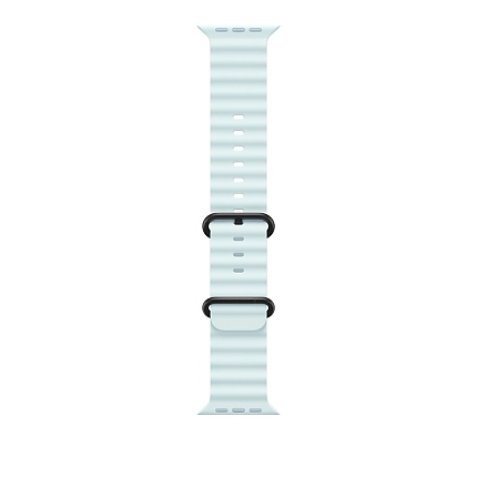 Apple Watch 49mm Band: Ice Blue Ocean Band - Black Titanium Finish