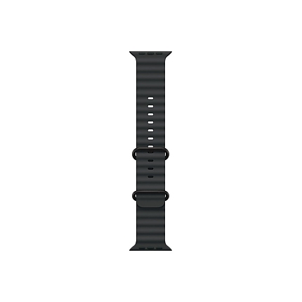 Apple Watch 49mm Band: Black Ocean Band - Black Titanium Finish