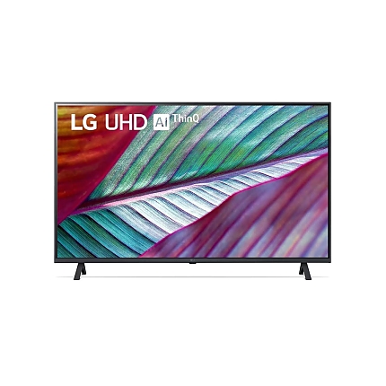 LG 43UR75003LK, 43" 4K UltraHD TV 4K (3840 x 2160), DVB-T2/C/S2, webOS 23 Smart TV, ThinQ AI, a5 AI Processor 4K Gen6, WiFi, HDR10 pro, HLG, ALLM/HGiG, 4K Upscaling, AI Sound, Voice Controll, HDMI eARC, CI, LAN, USB, Bluetooth, 2 Pole Stand, Black