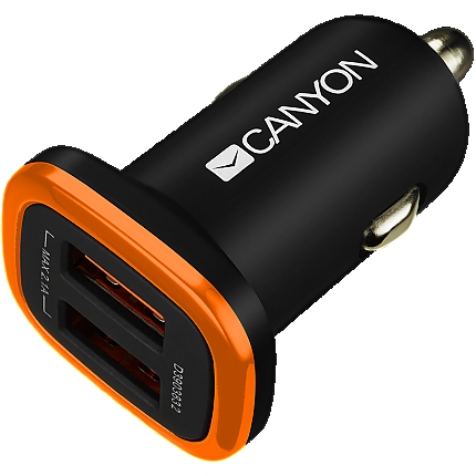 CANYON car charger C-02 2.1A/2USB-A Black