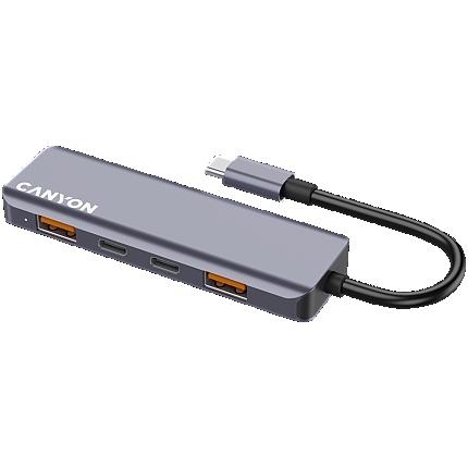 CANYON hub DS-18 5in1 USB-C Grey