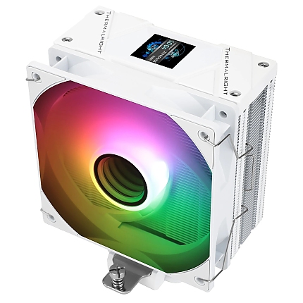 Thermalright охладител CPU Cooler Assassin Spirit 120 Vision A-RGB White - LCD Display, Infinity Mirror