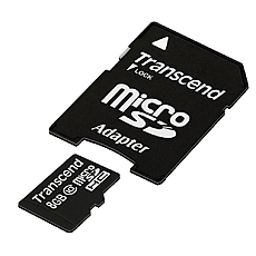 Transcend 8GB micro SDHC (with adapter, Class 10)