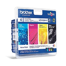 Brother LC-1100HY BK/C/M/Y VALUE BP Ink Cartridge High Yield Set