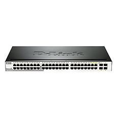 D-Link 48-port 10/100/1000 Gigabit Smart Switch including 4 Combo 1000BaseT/SFP