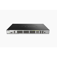 D-Link xStack 20-port SFP Layer 3 Stackable Managed Gigabit Switch including 4-port Combo 1000BaseT/SFP plus 4 10GE SFP+