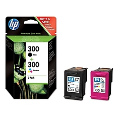 HP 300 Combo-pack Black/Tri-color Ink Cartridges