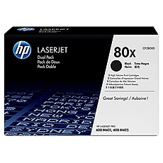 HP 80X Black Dual Pack LaserJet Toner Cartridges