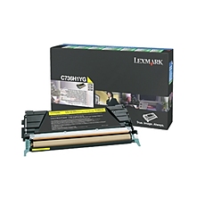 Lexmark C736H1YG C/X736, X738 Yellow Return Programme 10K Toner Cartridge