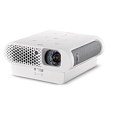 BenQ GS1 Portable, DLP, LED, 720p (1280x720), 100 000:1, 300 ANSI Lumens, 80"@1.4m, HDMI, USB reader, microSD reader, Keystone, WiFi, BT 4.0, Speakers 2x2W, Amazon Alexa, 8000mAh Battery, 3D Ready, 0.57 kg, White