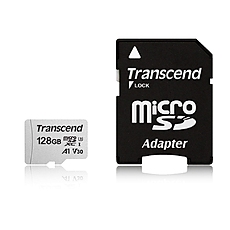 Transcend 128GB microSD w/ adapter UHS-I U3 A1