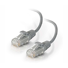 Пач кабел SeaMAX UTP кат.5е с RJ45 конектори, PVC, 1м, сив