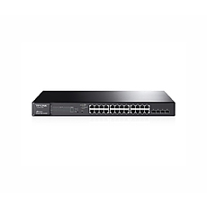 Комутатор TP-LINK T1600G-28PS, 24x Gigabit PoE+ порта +  4x SFP/ RJ45 слота, управлляем