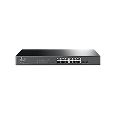 Комутатор TP-LINK T1600G-18TS, 16 x 10/100/1000 RJ45, 2x GbE SFP слота, Layer 2+