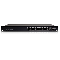 Комутатор Ubiquiti ES-24-250W, 24-портов Gbit PoE+, 2xSFP слота, 250W, управляем