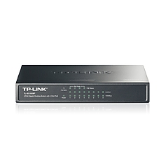 Комутатор TP-LINK TL-SG1008P, 8x GbE, 4x PoE порта, неуправляем, метален, външно захранване