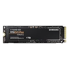 Samsung SSD 970 EVO Plus 1 TB M.2, PCIe Gen 3.0 x4 NVMe 1.3, V-NAND 3-bit MLC, Phoenix Controller, 256-bit Encryption, 1 GB DDR4 SDRAM, Read 3500 MB/s Write 3300 MB/s