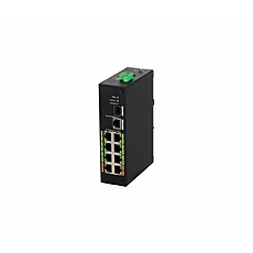 Комутатор Dahua LR2110-8ET-120, 8xFE, 1GbE RJ45, 1xSFP,  ePOE до 800м