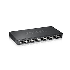 ZyXEL GS1920-48v2, 50 Port Smart Managed Switch 44x Gigabit Copper and 4x Gigabit dual pers., hybrid mode, standalone or NebulaFlex Cloud