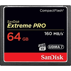 Карта памет SANDISK Extreme PRO, CompactFlash, 64GB, VPG 65, 160 Mb/s