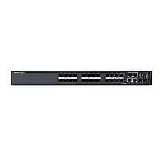 Dell Networking S3124F, L3, 24x 1GbE SFP, 2xCombo, 2x 10GbE SFP+ fixed ports, Stacking, IO to PSU air, 1x AC PSU, 3Y PS NBD, STOCK Smart Value, 210-AIMS