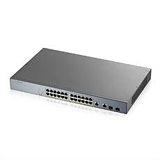 ZyXEL GS1350-26HP, 26 Port managed CCTV PoE switch, long range, 375W