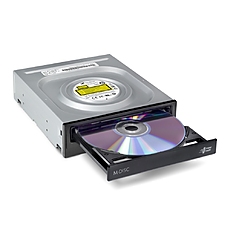 Hitachi-LG GH24NSD5 Internal DVD-RW S-ATA, Super Multi, Double Layer, M-Disk Support, Bare Bulk, Black