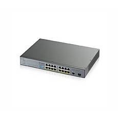 Комутатор ZyXEL GS1300-18HP-EU0101F, 17 x GbE порта, 1 x SFP, неуправляем, PoE