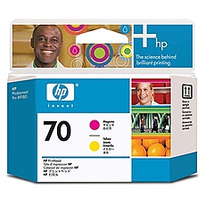 HP 70 Magenta and Yellow Printhead