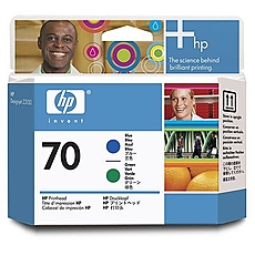 HP 70 Blue and Green Printhead