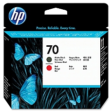 HP 70 Matte Black and Red Printhead