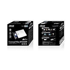 Външно USB DVD записващо устройство ASUS SDRW-08D2S-U LITE, USB 2.0, бяло