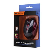 CANYON 2.4GHz Wireless Rechargeable Mouse with 4 buttons, innovative solution for comfort usage, requires no batteries, the ability to charge from the USB port and from the usual outlets, up to 14 days on a single charge, sensor resolution 800/1200/1600 D