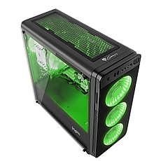 Genesis Case Irid 300 Green Midi Tower Usb 3.0