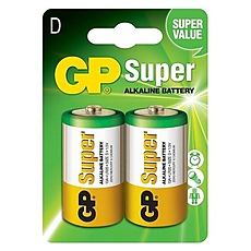 Алкална батерия GP SUPER LR20 /2 бр. в опаковка/  БЛИСТЕР 1.5V