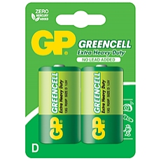 Цинк карбонова батерия R20 Greencell 13G-U2 /2 бр. в опаковка/ blister 1.5V GP