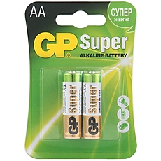 Алкална батерия GP SUPER LR6 AA /2 бр. в опаковка/ 1.5V GP, GP15A