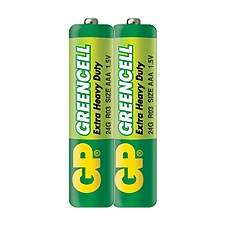 Цинк карбонова батерия GP GREENCELL  R03 AAA 2 бр. shrink 1.5V