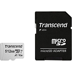 Transcend 512GB microSD w/ adapter UHS-I U3 A1