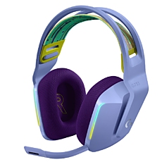 Геймърски слушалки Logitech G733 Lilac Lightspeed Wireless RGB, Микрофон, Лилави