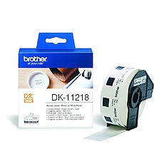 Brother DK-11218 Round Paper 1" label 24mm x 24mm x 1000 (Black on White)