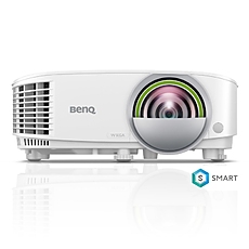 BenQ EW800ST, Short Throw, Wireless Android-based Smart Projector, DLP, WXGA (1280x800), 16:10, 3300 Lumens, 20000:1, Speaker 2W, USB Reader for PC-Less Presentations, Built-in Firefox, LAN, BT 4.0, Dual Band WiFi, 3D, Lamp 200W, up to 15000 hrs, White