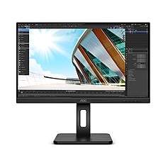 AOC 24P2Q, 23.8" WLED IPS, 1920x1080@75Hz, 4ms GtG, 250cd/m2, 1000:1, DC50M:1, Adaptive Sync, FlickerFree, Low Blue Light, 2Wx2, Tilt, Height Adjust, Pivot, Swivel, D-SUB, DVI, HDMI, DP, 4xUSB 3.2