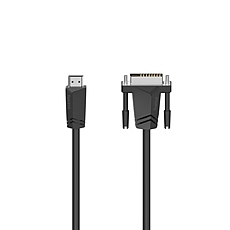 Кабел HAMA 205018 HDMI мъжко - DVI/D мъжко, 1.5 м, екраниран