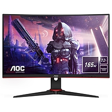 AOC C24G2AE/BK, 23.6" Curved 1500R VA WLED, 1920x1080@165Hz, 4ms GtG/1ms MPRT, 250cd/m, 3000:1, DC80M:1, FreeSync Premium, FlickerFree, Low Blue Light, 2Wx2, Tilt, D-SUB, 2xHDMI, DP