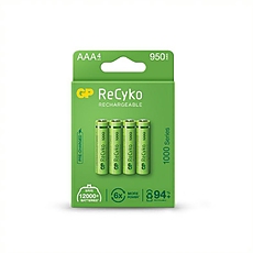 Акумулаторна Батерия GP R03 AAA 1000mAh NiMH 100AAAHCE-EB4 4 бр. в опаковка GP