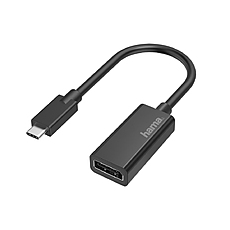 Видео адаптер HAMA,  USB-C - DisplayPort, Ultra HD, 4K, Черен