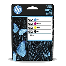 HP 912 CMYK Original Ink Cartridge 4-Pack